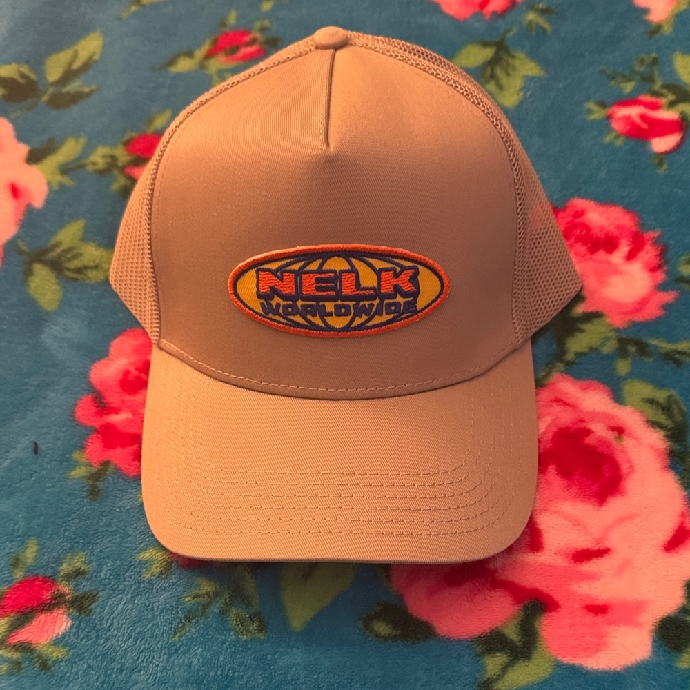 NELK Beige Mesh Trucker Hat